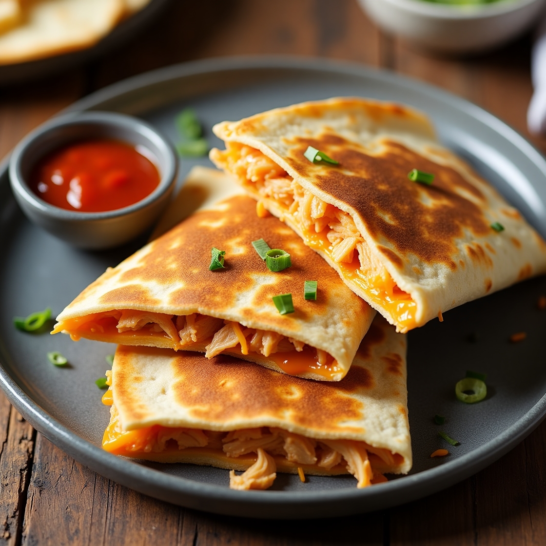 High Protein Buffalo Quesadilla